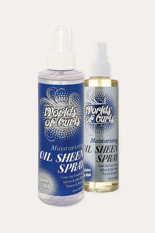 WORLDS OF CURLS COMB OUT CONDITIONER & OIL SHEEN SPRAY 8oz WORLDS OF CURLS