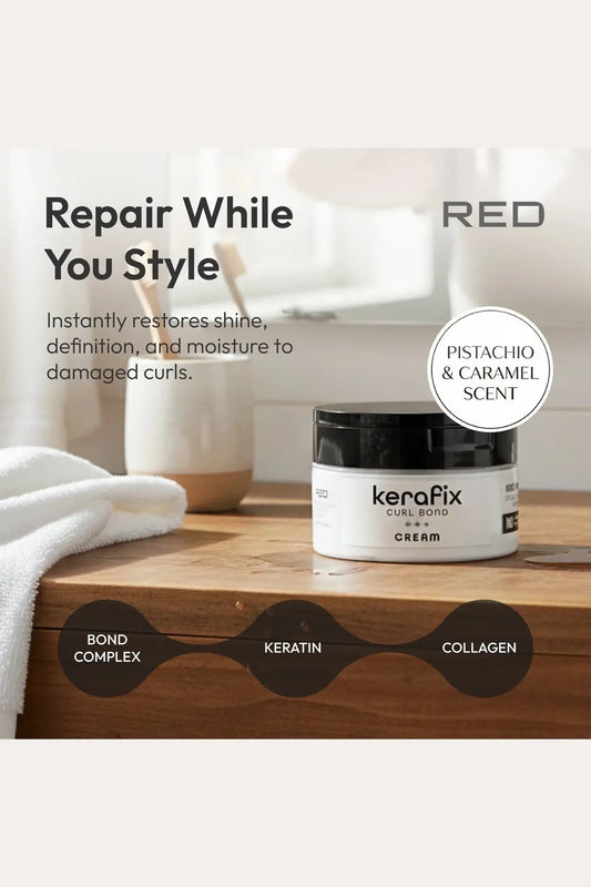 RED KERAFIX CURL BOND HAIR CREAM 8oz RED BEAUTY