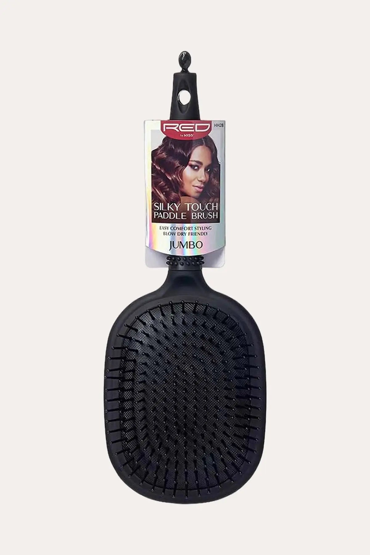 RED BY KISS RUBBERIZED PADDLE BRUSH RED BEAUTY
