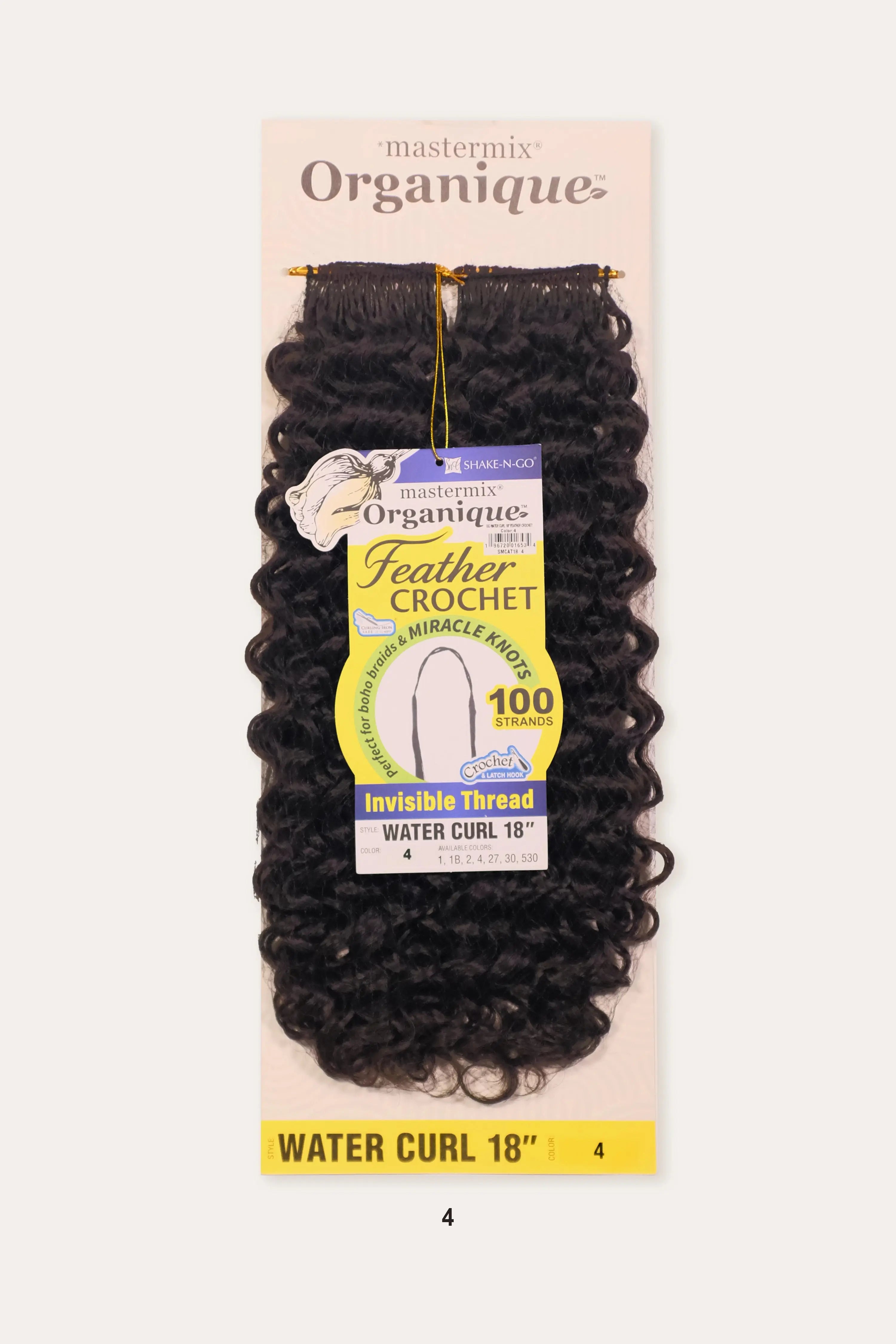 SHAKE N GO ORGANIQUE FEATHER CROCHET -  WATER CURL 18