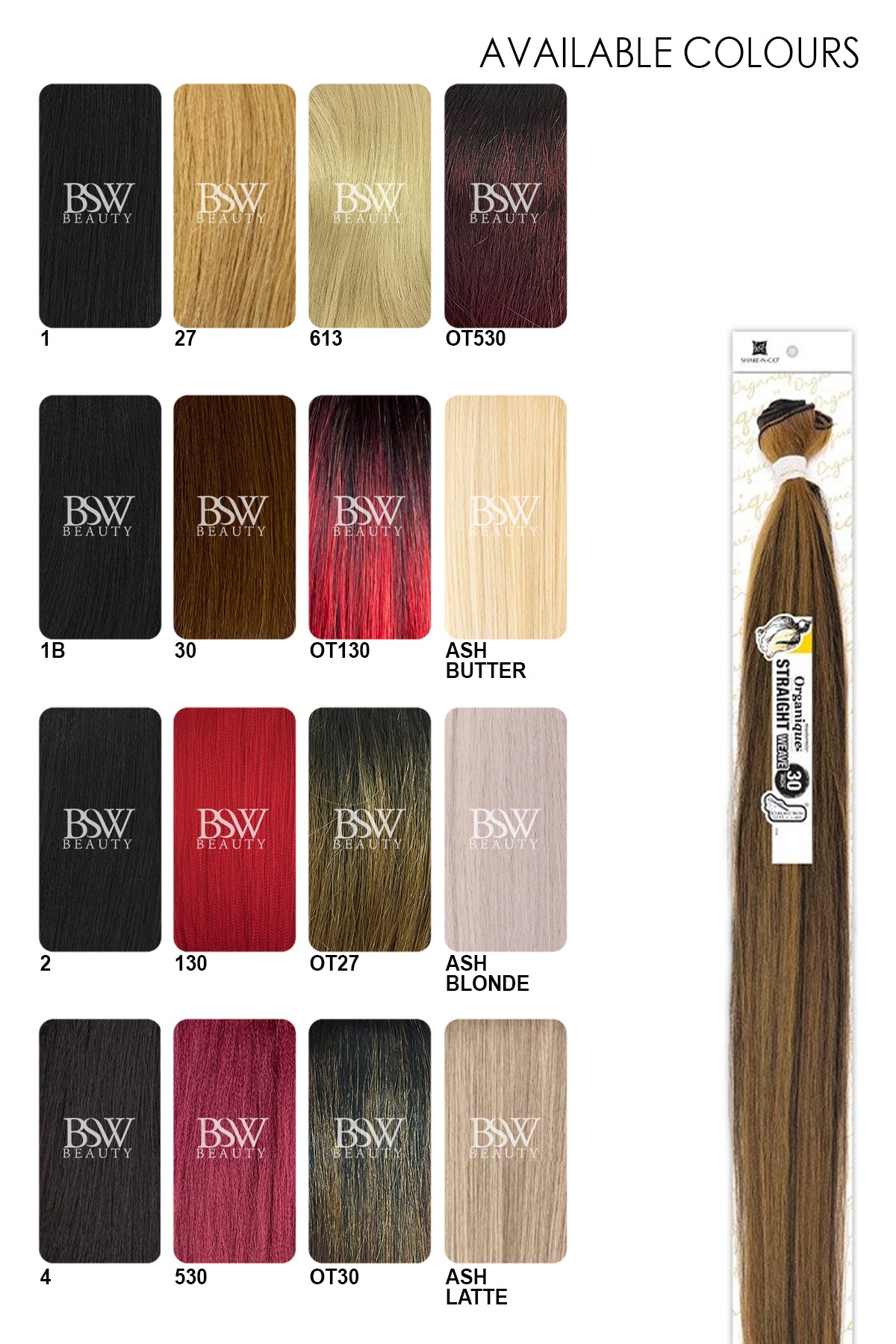 SHAKE N GO ORGANIQUE MASTERMIX WEAVE - STRAIGHT 30" - BSW BEAUTY CANADA