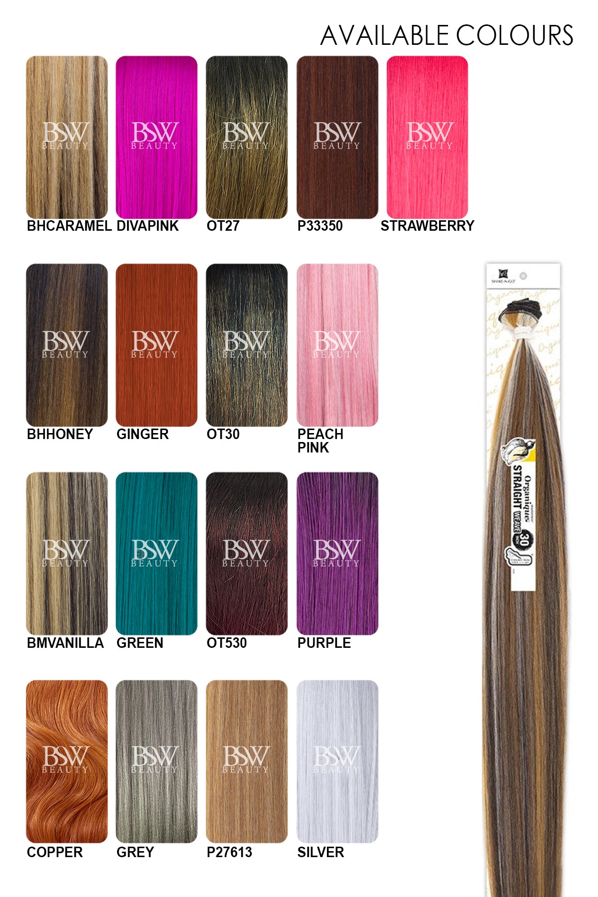 SHAKE N GO ORGANIQUE MASTERMIX WEAVE - STRAIGHT 30" - BSW BEAUTY CANADA