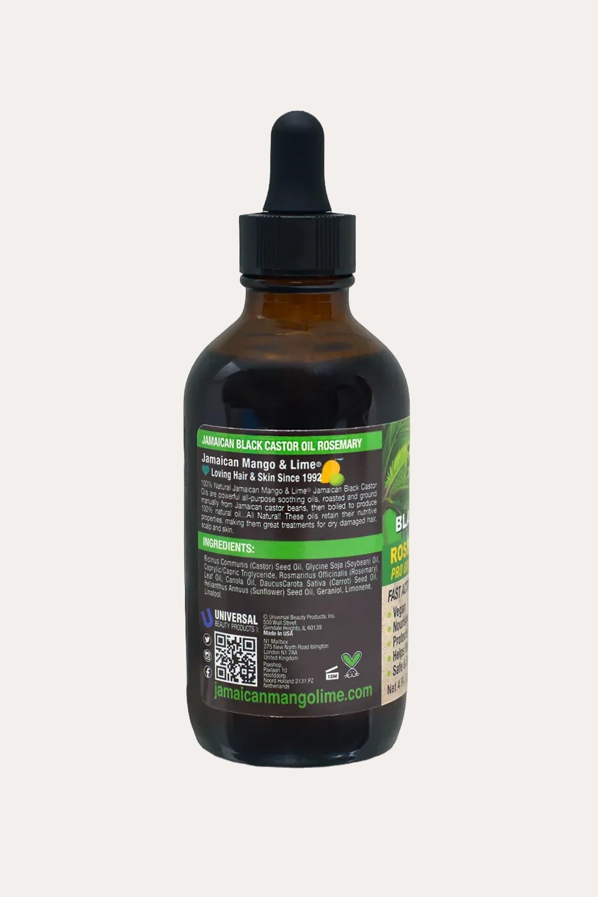 JAMAICAN MANGO & LIME BLACK CASTOR OIL - ROSEMARY