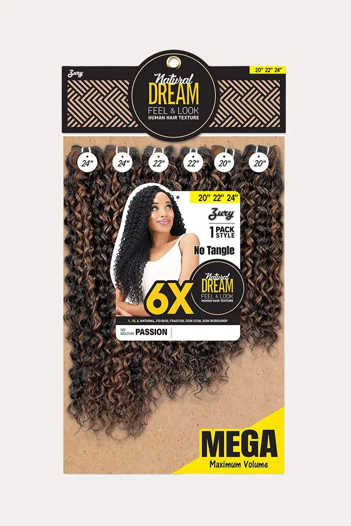 ZURY NATURAL DREAM HAIR WEAVE 6X - PASSION 202224
