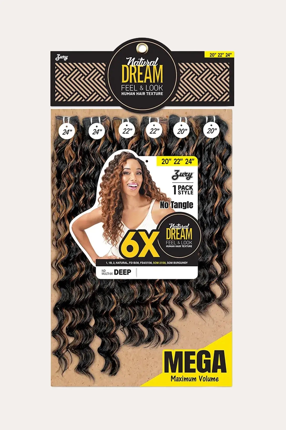 ZURY NATURAL DREAM HAIR WEAVE 6X - DEEP 202224