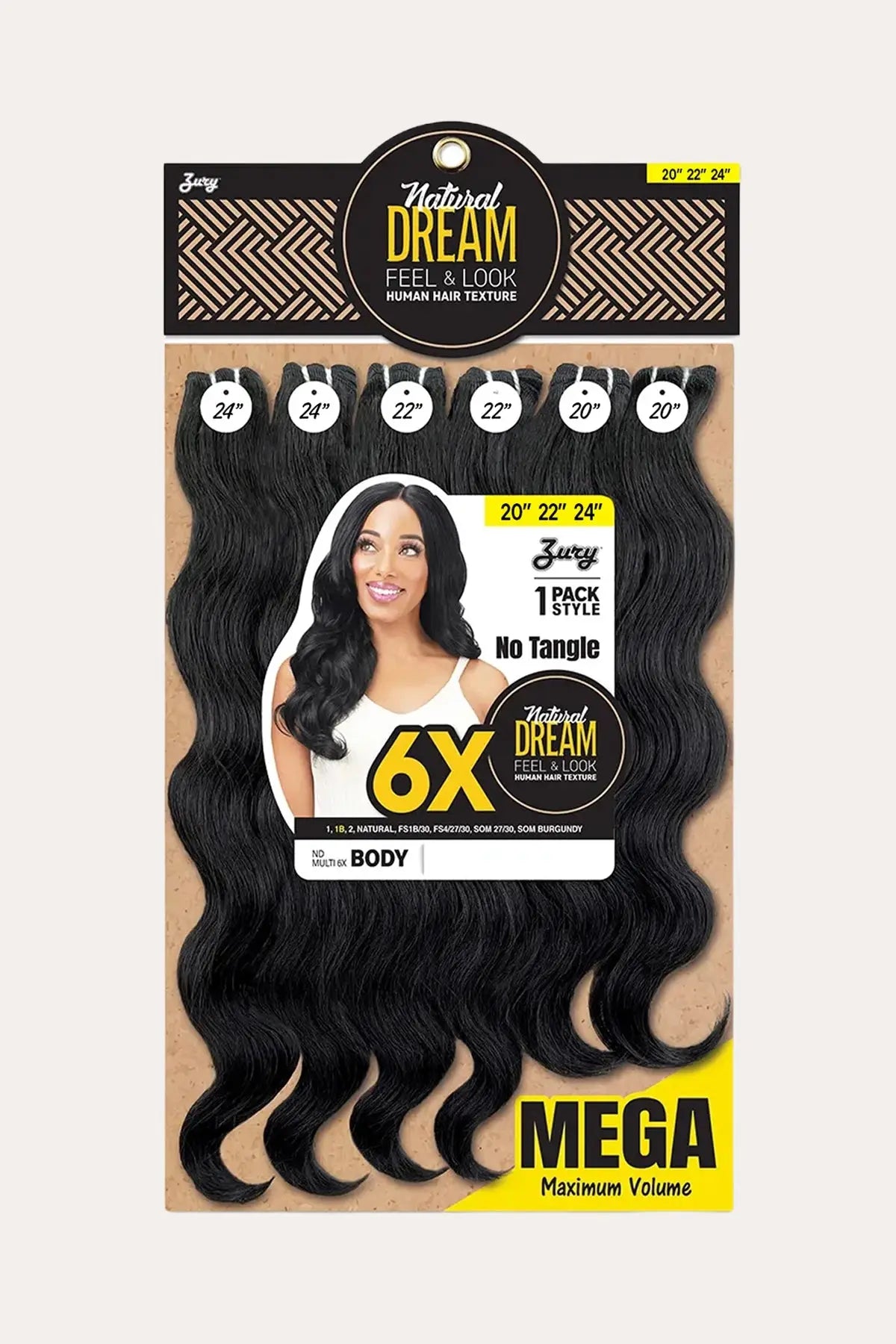 ZURY NATURAL DREAM HAIR WEAVE 6X - BODY 202224