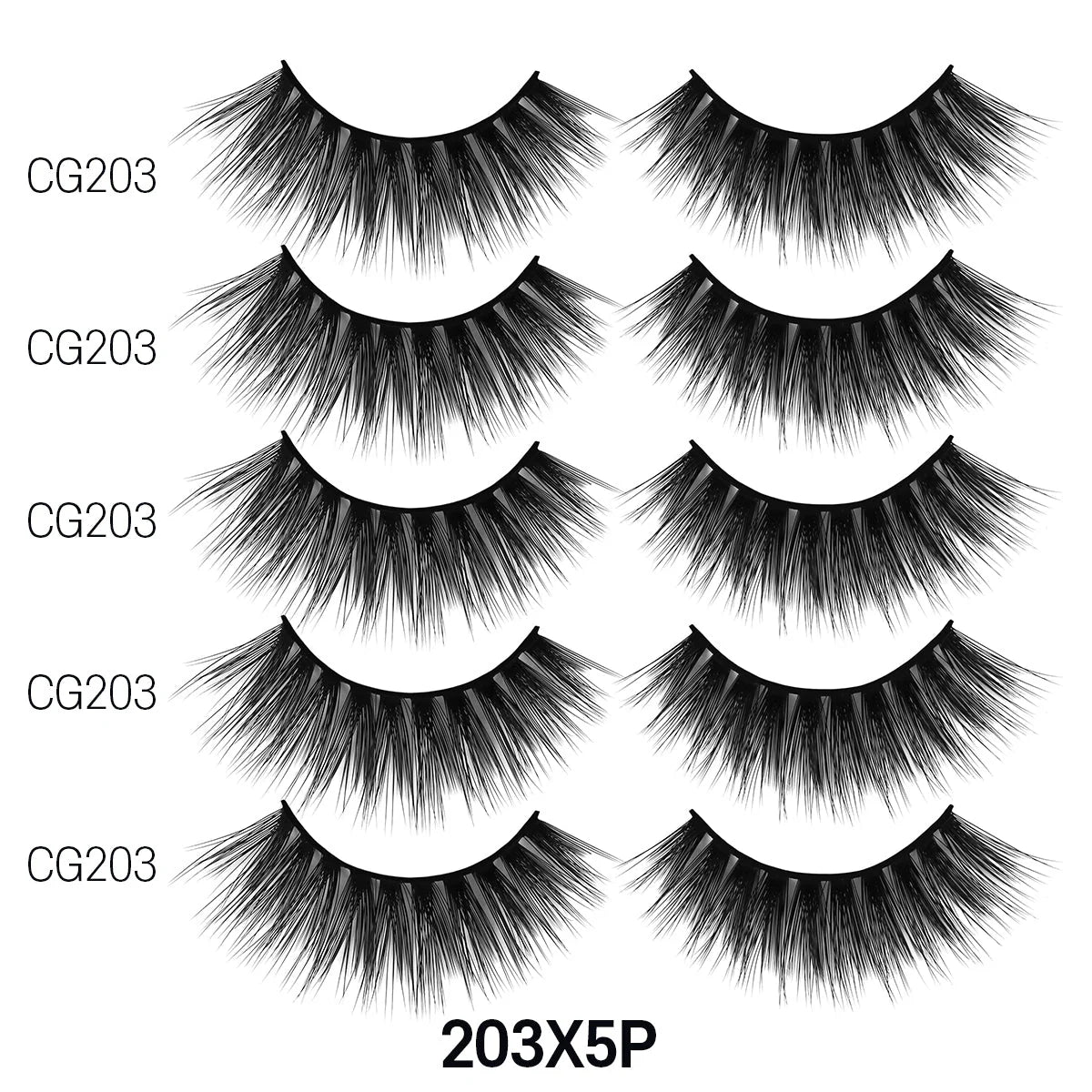 LAFLARE 3D CASHMERE LASHES_5 PAIRS VALUE PACK