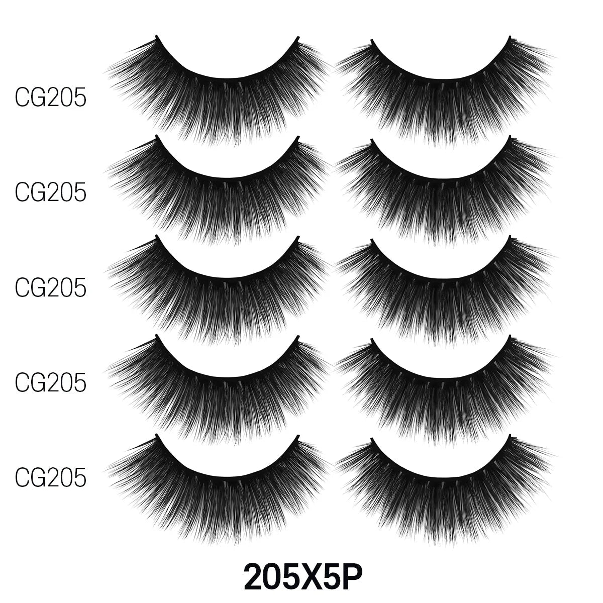 LAFLARE 3D CASHMERE LASHES_5 PAIRS VALUE PACK