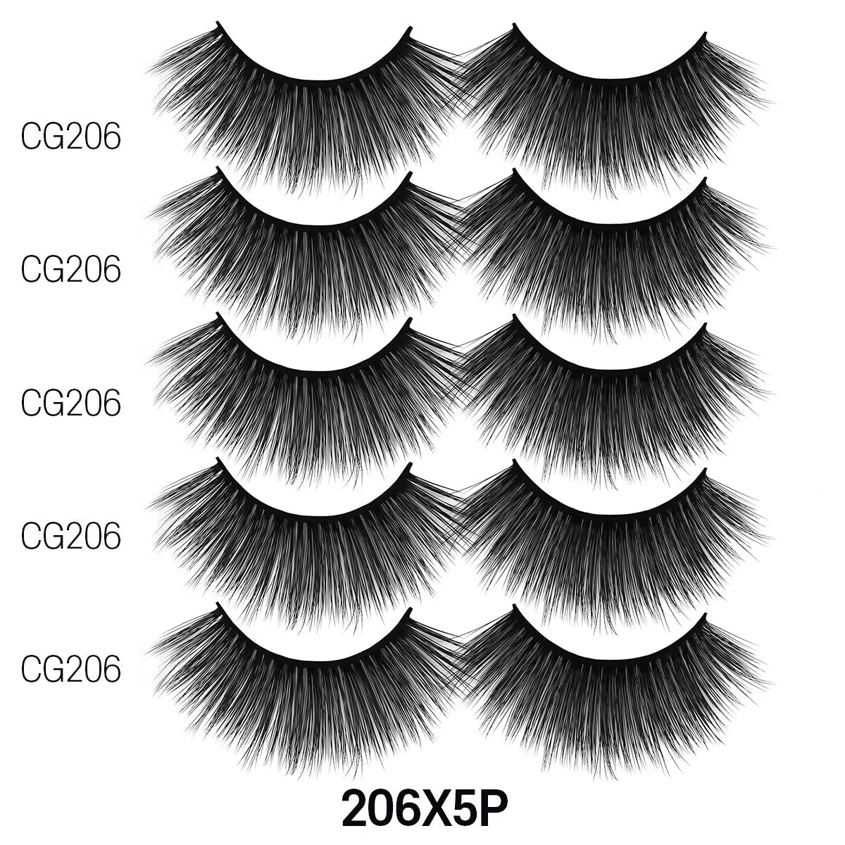 LAFLARE 3D CASHMERE LASHES_5 PAIRS VALUE PACK