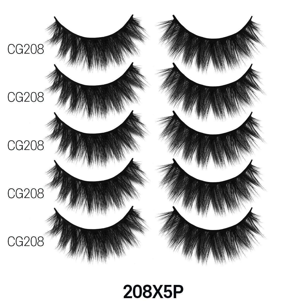 LAFLARE 3D CASHMERE LASHES_5 PAIRS VALUE PACK