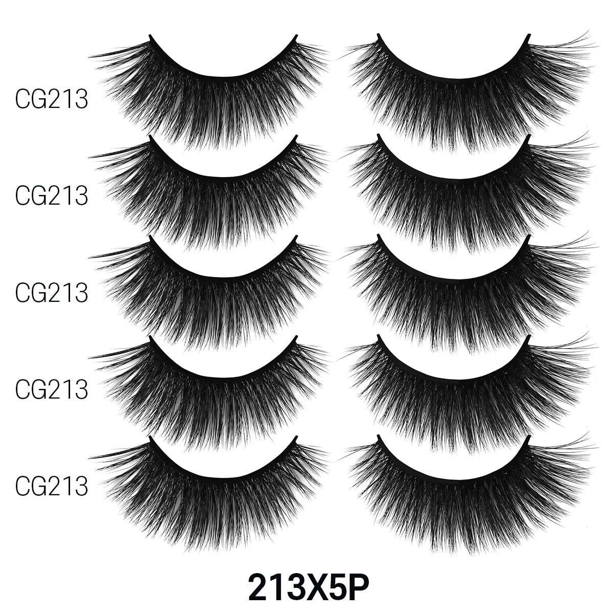 LAFLARE 3D CASHMERE LASHES_5 PAIRS VALUE PACK