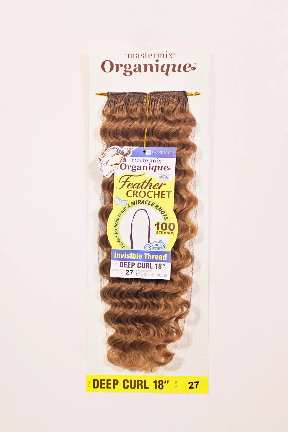 SHAKE N GO ORGANIQUE FEATHER CROCHET - DEEP CURL 18