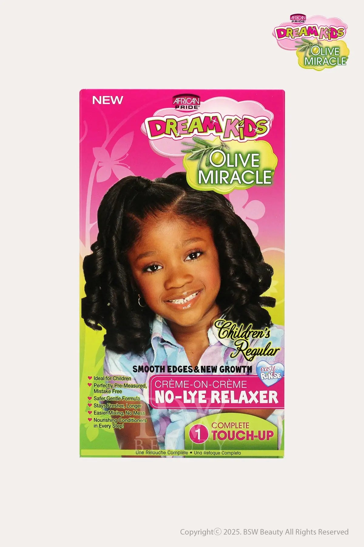 AFRICAN PRIDE DREAM KIDS OLIVE MIRACLE CREME ON CREME NO-LYE RELAXER TOUCH-UP KIT - REGULAR