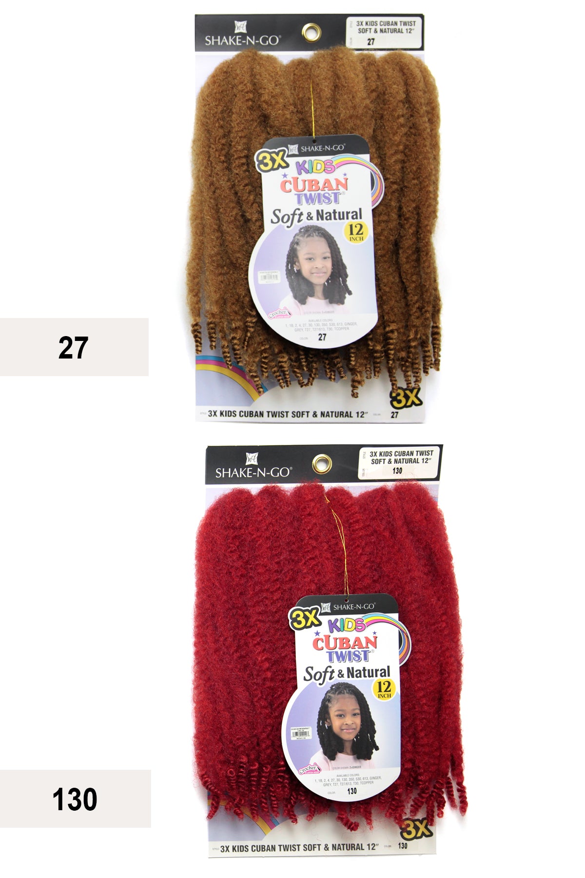 SHAKE N GO EQUAL KIDS 3X CUBAN SOFT & NATURAL 12" - BSW BEAUTY CANADA