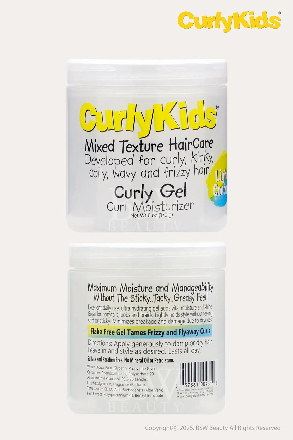 CURLY KIDS CURLY GEL CURL MOISTURIZER 6oz - BSW BEAUTY CANADA