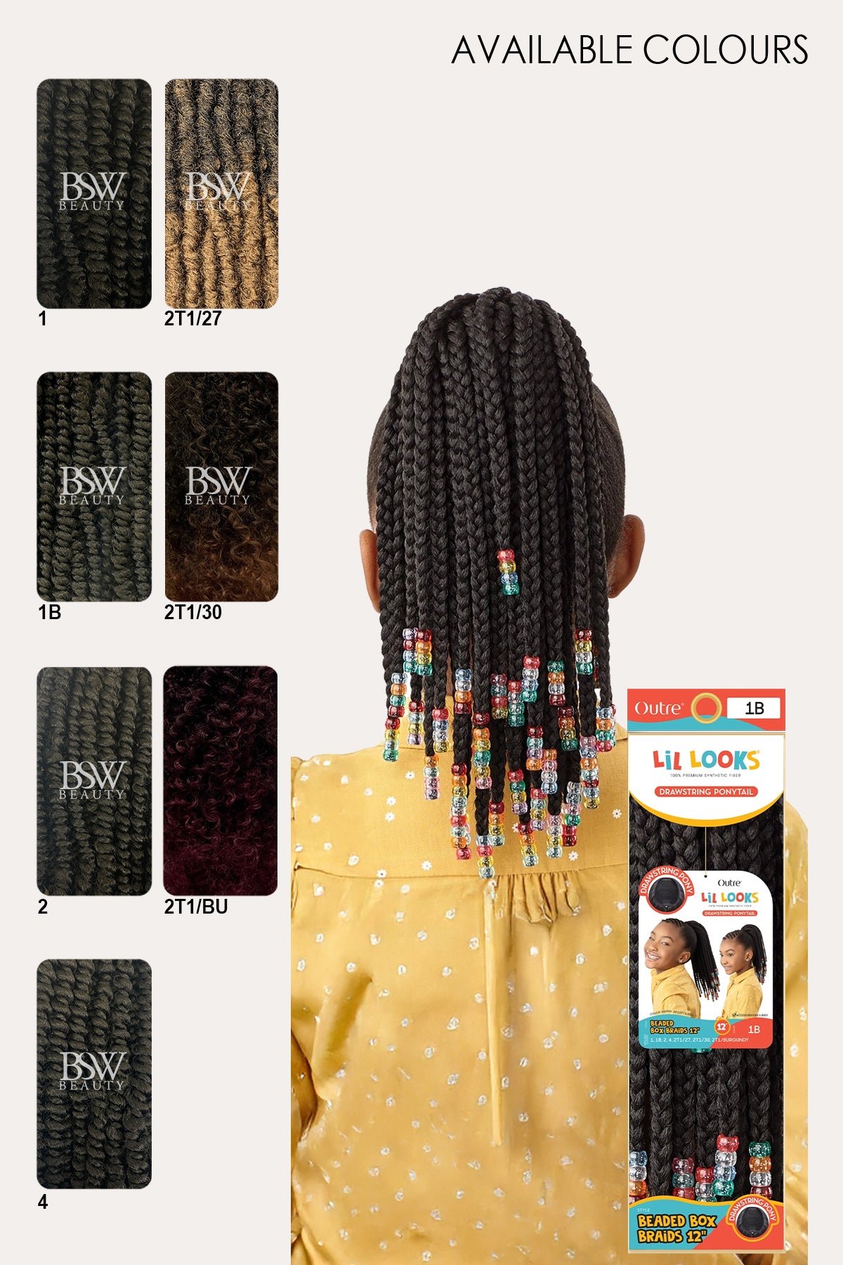 OUTRE LIL LOOKS DRAWSTRING PONY - BEADED BOX 12" - BSW BEAUTY CANADA