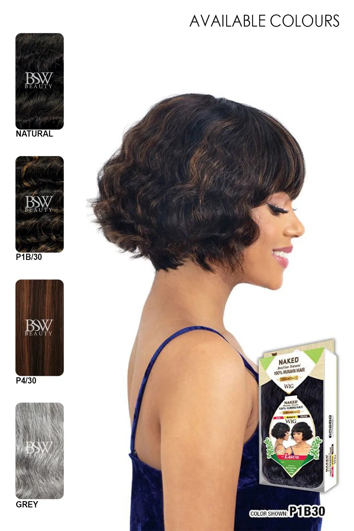 SHAKE N GO NAKED BRAZILIAN NATURAL 100% HUMAN HAIR PREMIUM WIG - LUCA - BSW BEAUTY CANADA