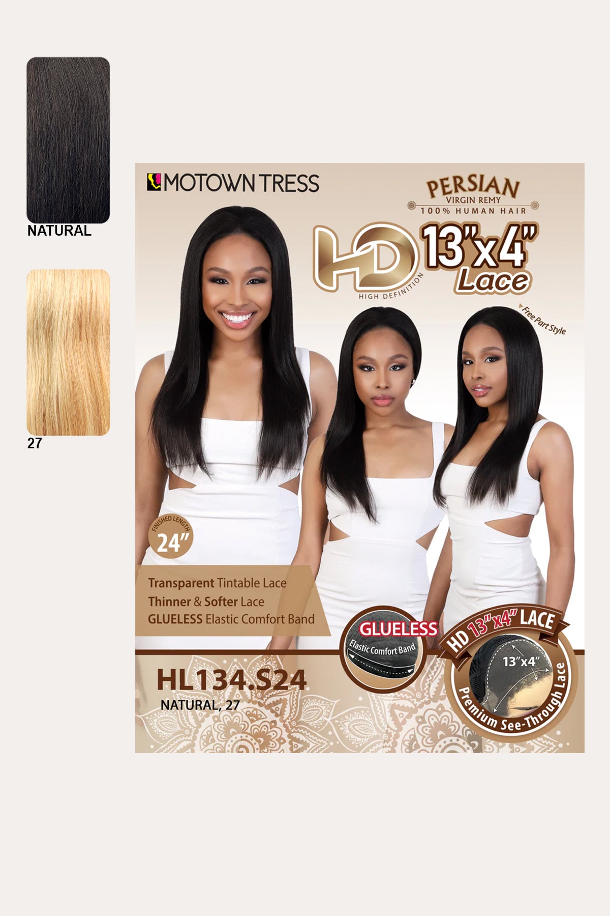 MOTOWN PERSIAN VIRGIN REMY 13X4 - HL134.S24 24" - BSW BEAUTY CANADA