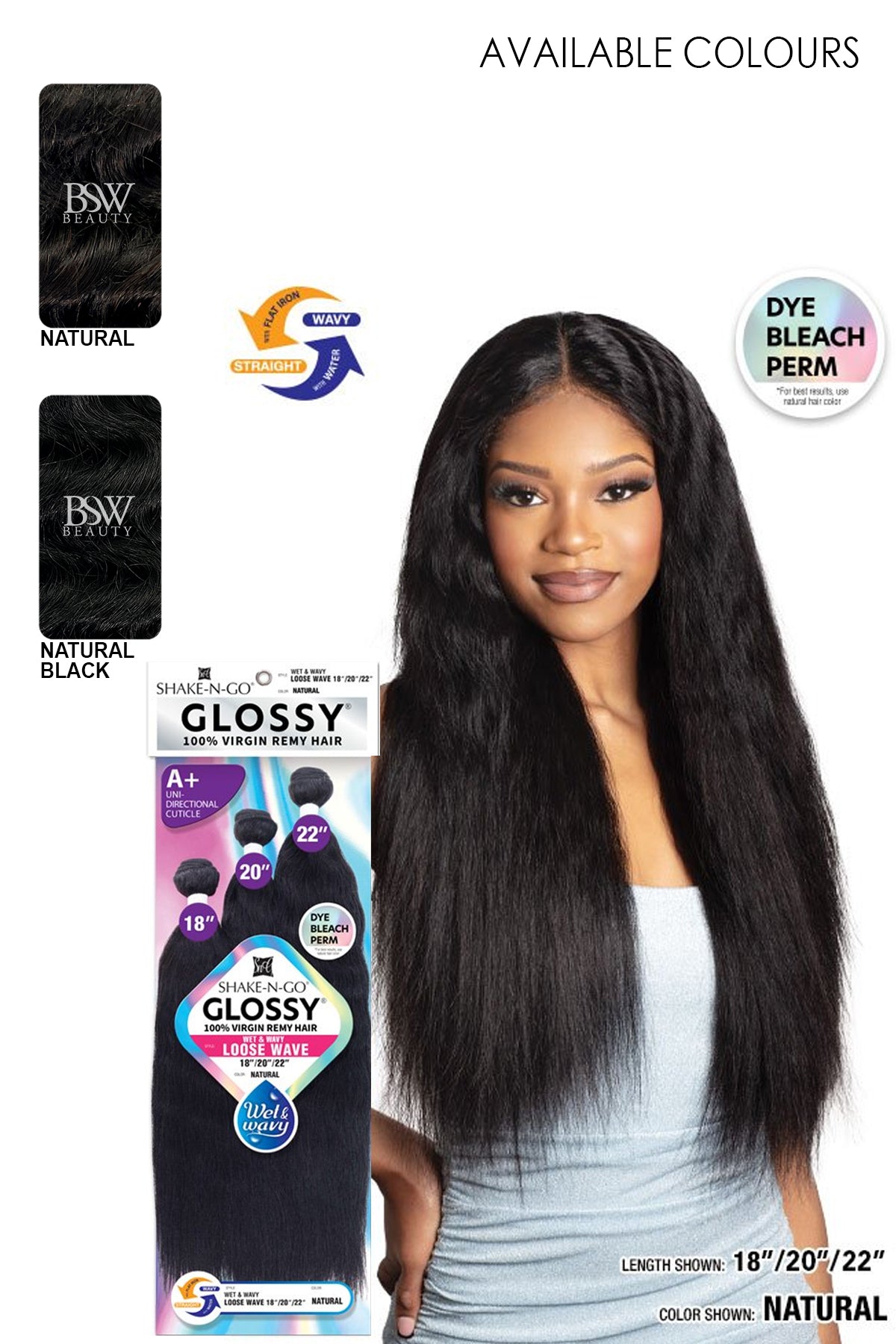 SHAKE N GO GLOSSY WET&WAVY LOOSE WAVE - BSW BEAUTY CANADA
