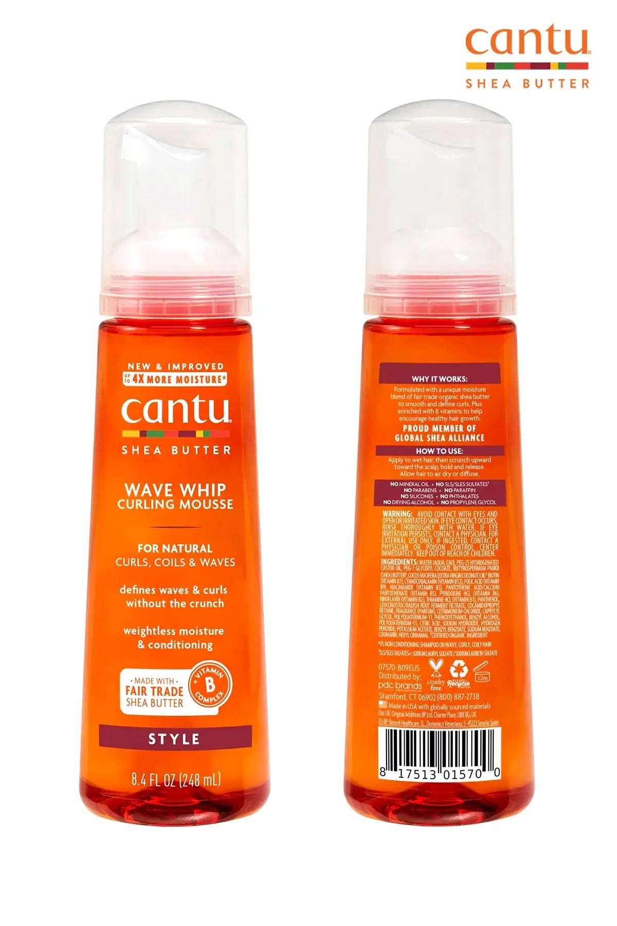 CANTU FOR NATURAL HAIR WAVE WHIP CURLING MOUSSE 8.4oz - BSW BEAUTY CANADA