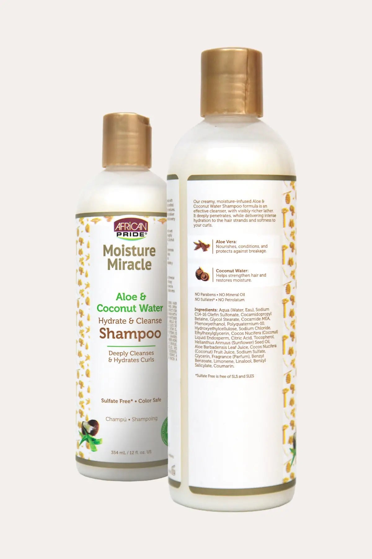 AFRICAN PRIDE MOISTURE MIRACLE ALOE&COCONUT SHAMPOO 12oz