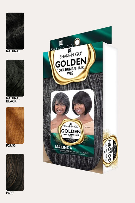 SHAKE N GO GOLDEN 100% HUMAN HAIR FULL WIG - MALINDA - BSW BEAUTY CANADA