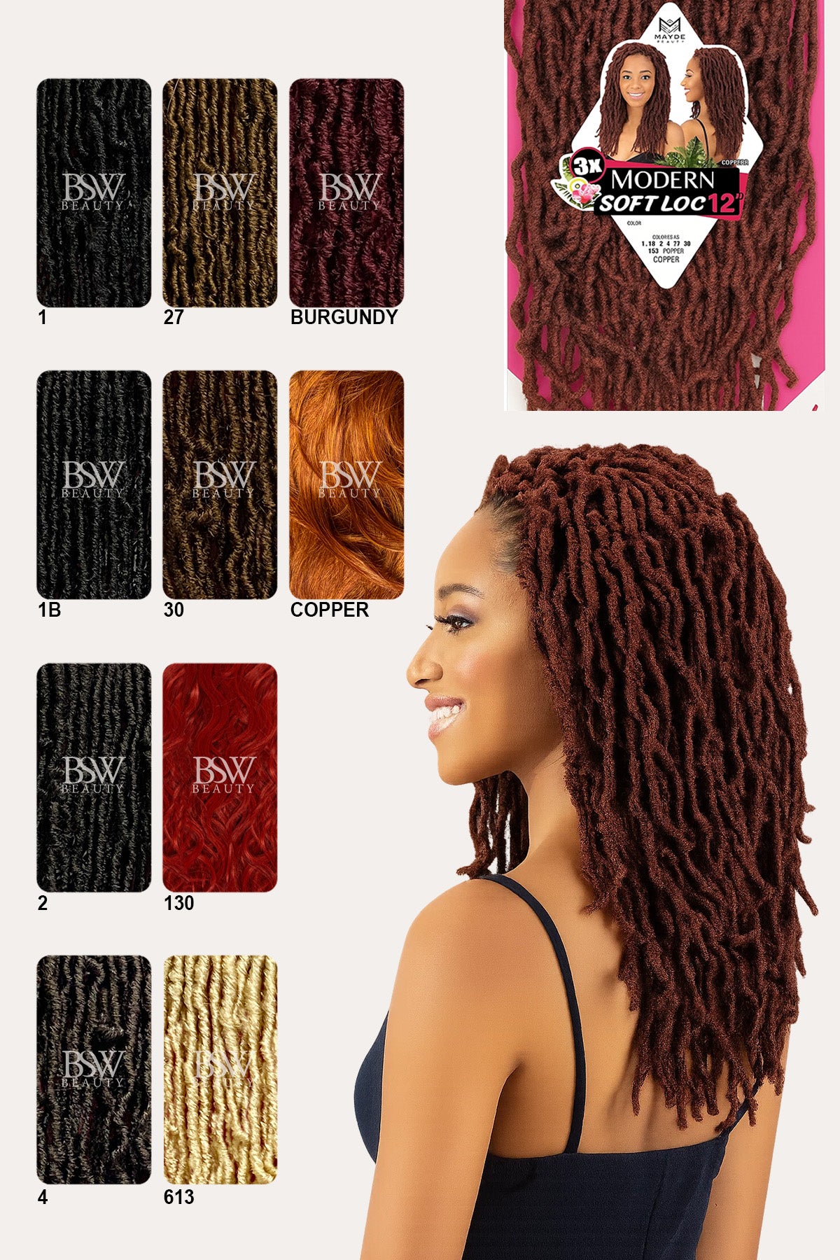 MAYDE MODERN SOFT LOC 3X 12" - BSW BEAUTY CANADA