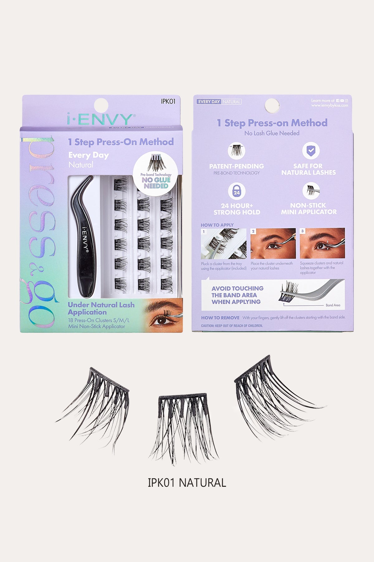 I ENVY PRESS & Go SELF ADHESIVE EYELASHES KIT - BSW BEAUTY CANADA