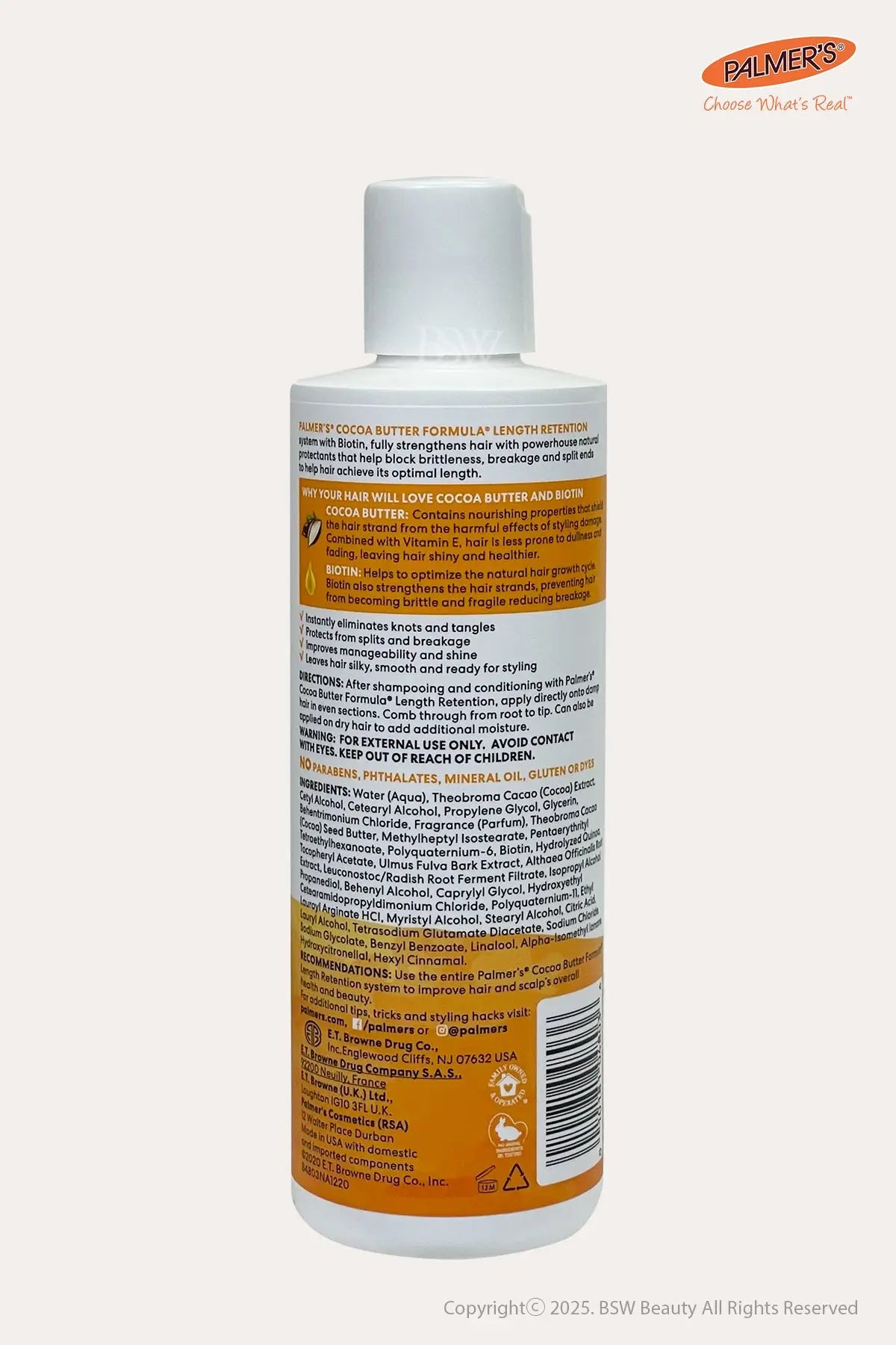 PALMER'S COCOA BUTTER FORMULA LENGTH RETENTION LEAVE-IN CONDITIONER 8.5oz - BSW BEAUTY CANADA