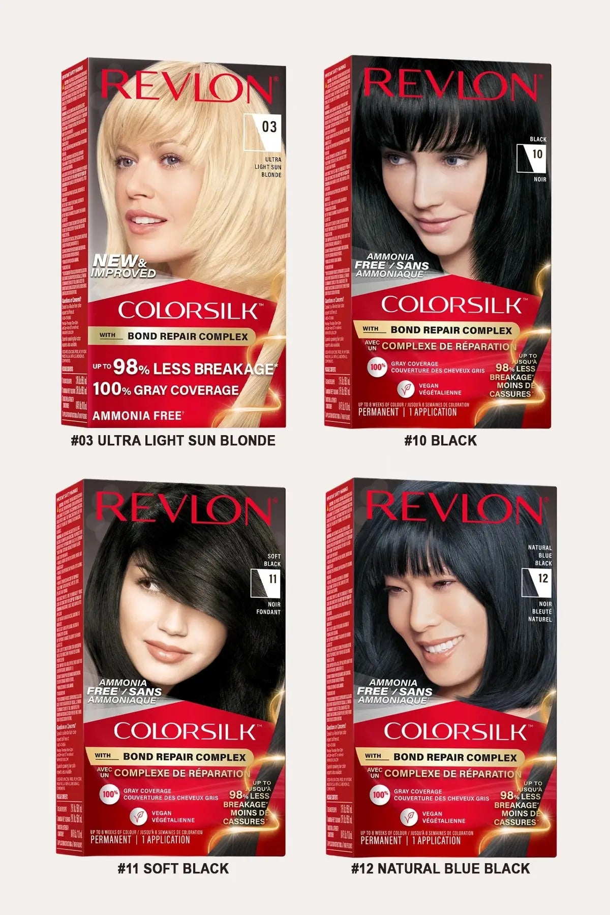 REVLON COLORSILK BOND REPAIR HAIR COLOR – AMMONIA FREE REVLON