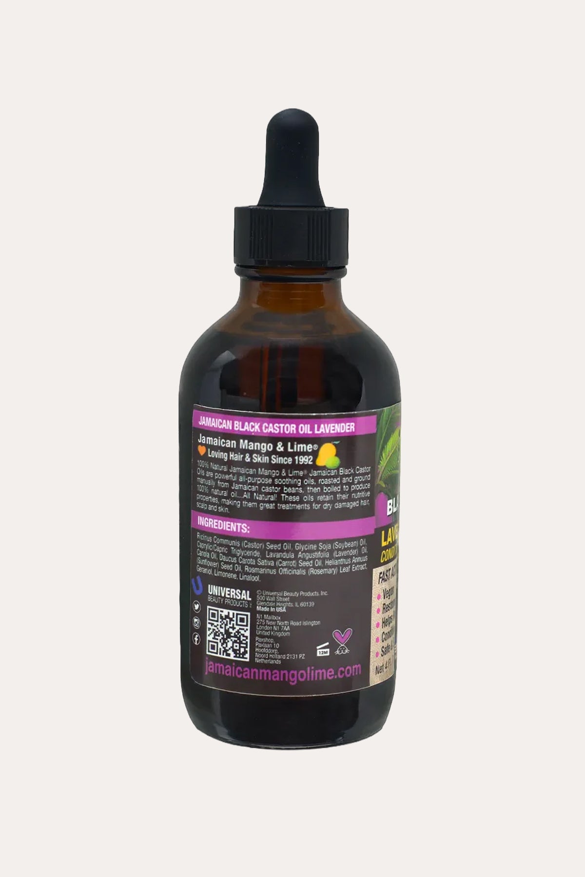 JAMAICAN MANGO & LIME BLACK CASTOR OIL - LAVENDER