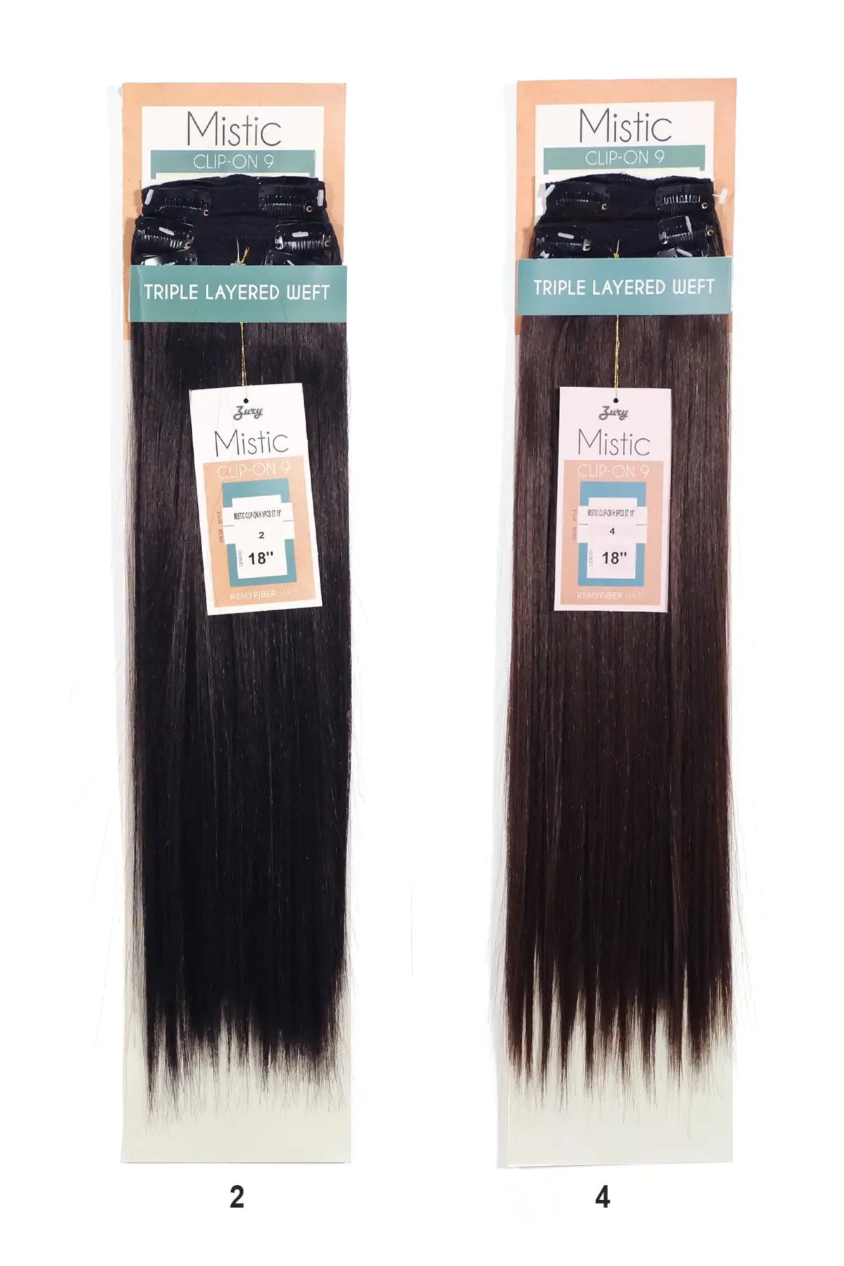 ZURY MISTIC CLIP-ON 9PC 18" Zury