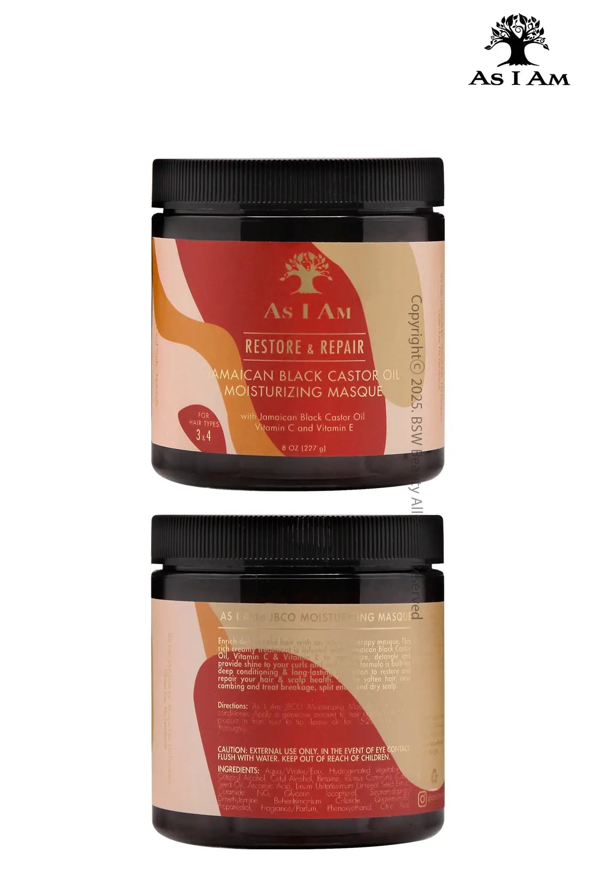 AS I AM RESTORE & REPAIR JAMAICAN BLACK CASTOR OIL MOISTURIZING MASQUE 8oz - BSW BEAUTY CANADA