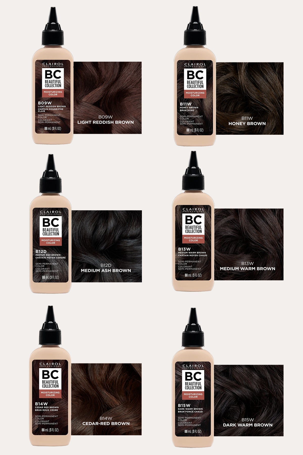 BEAUTIFUL COLLECTION SEMI PERMANENT HAIR COLOR - NEW LOOK - BSW BEAUTY CANADA
