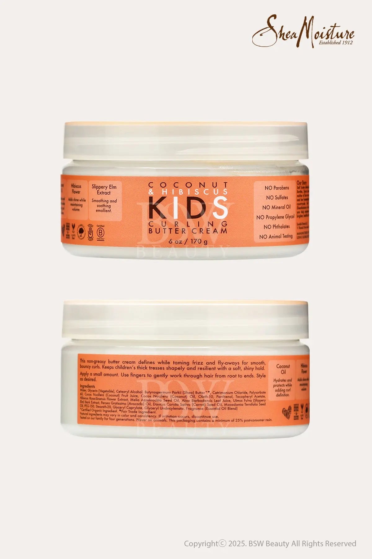 SHEA MOISTURE COCONUT & HIBISCUS KIDS CURLING BUTTER CREAM 6oz - BSW BEAUTY CANADA