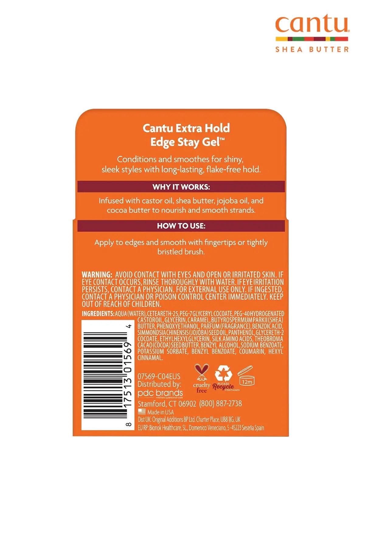 CANTU SHEA BUTTER EXTRA HOLD EDGE STAY GEL 2.25oz - BSW BEAUTY CANADA