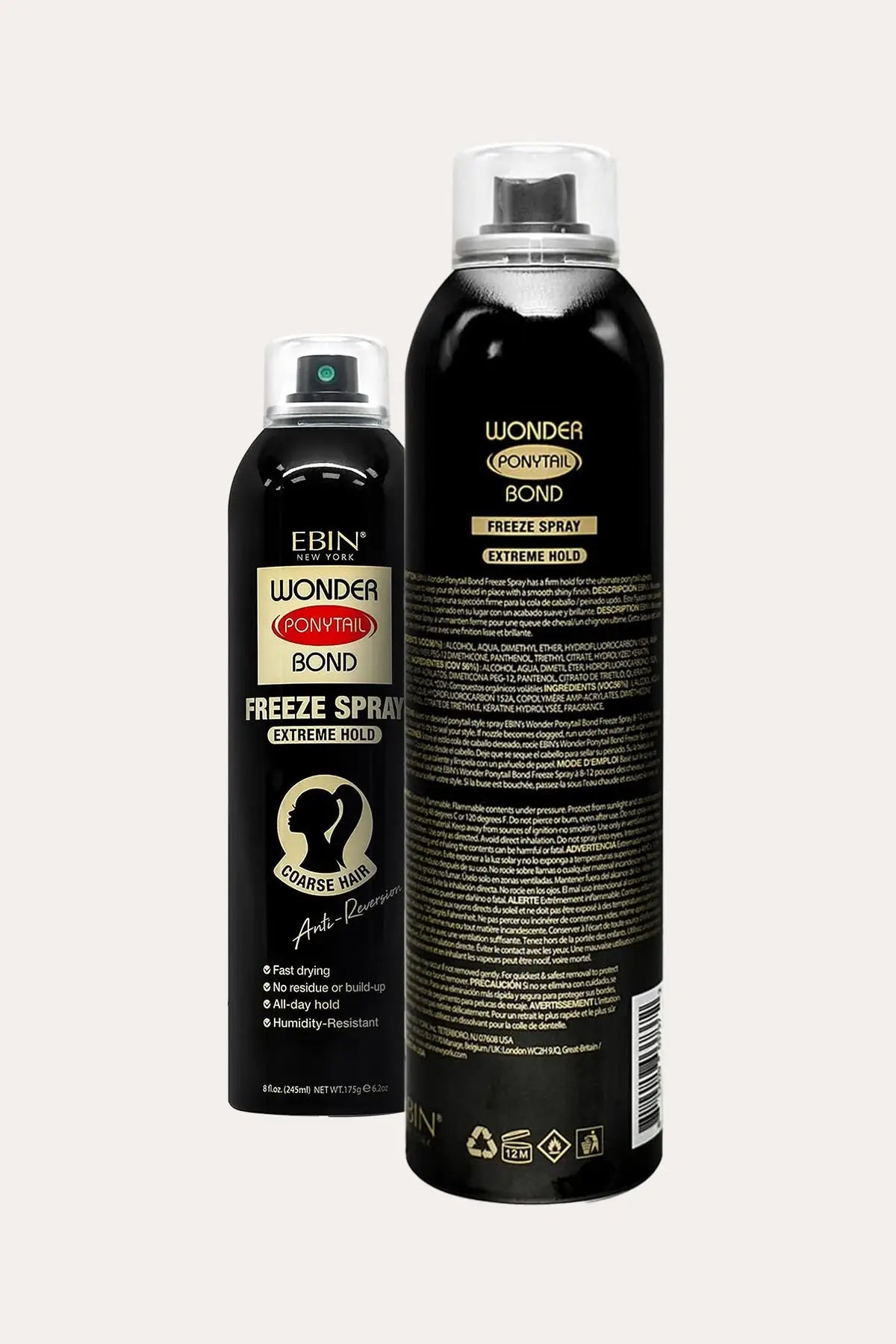 EBIN WONDER PONYTAIL BOND FREEZE SPRAY EXTREME HOLD 8oz - BSW BEAUTY CANADA