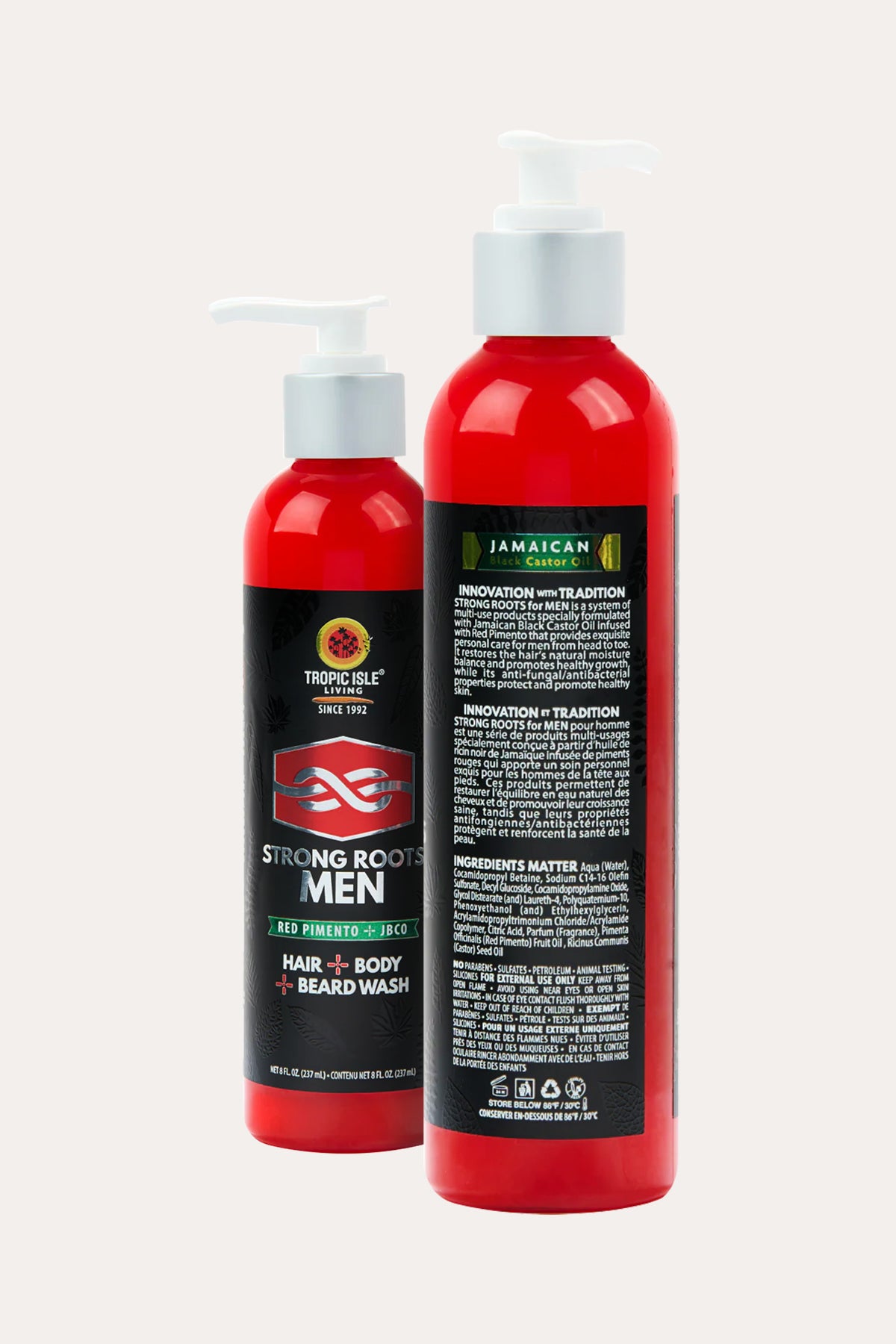 TROPIC ISLE LIVING STRONG ROOTS MEN HAIR + BODY + BEARD WASH 8oz - BSW BEAUTY CANADA