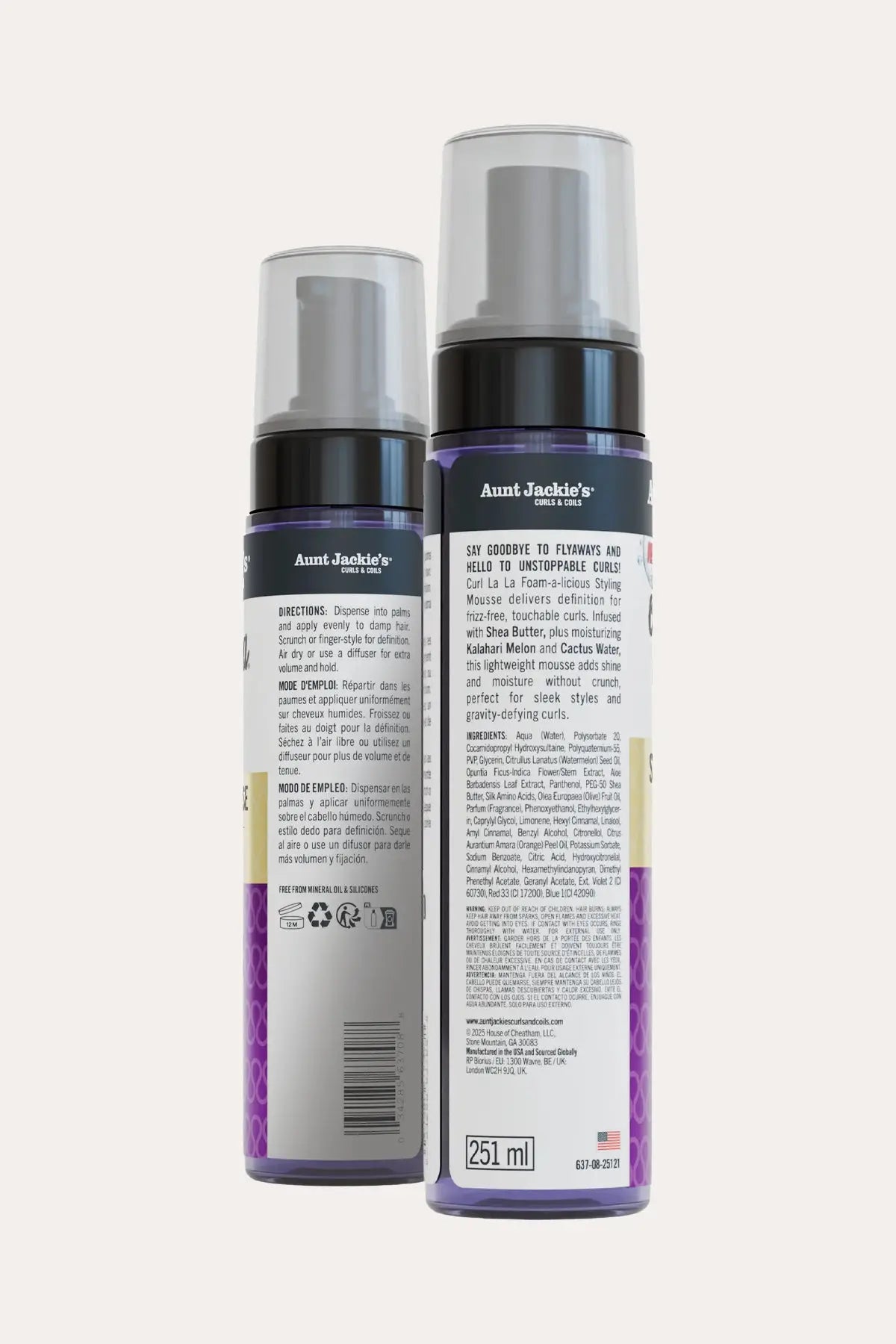 AUNT JACKIES CURL LA LA FOAM-A-LICIOUS STYLING MOUSSE 8.5oz AUNT JACKIE'S