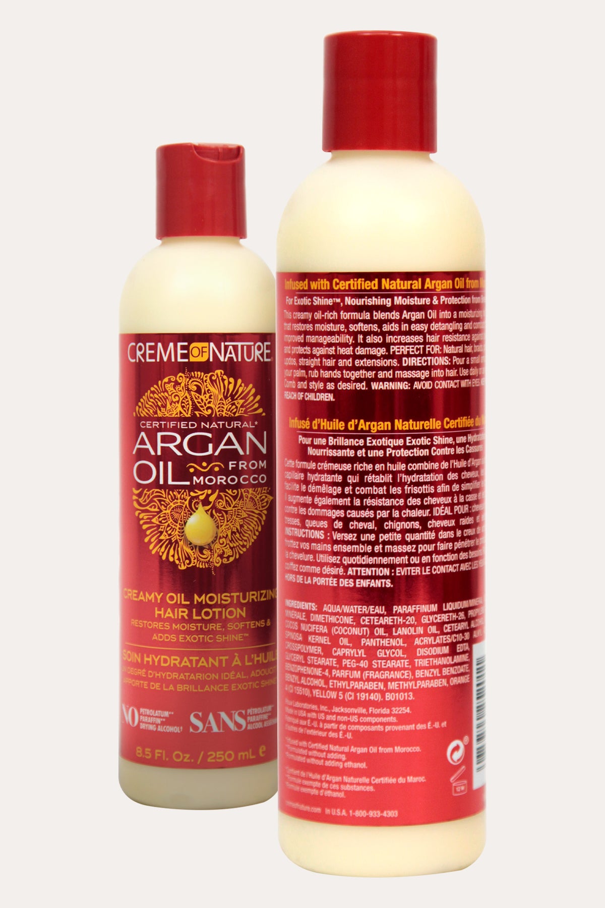 CREME OF NATURE ARGAN OIL CREAMY OIL MOISTURISING HAIR LOTION 8.45oz
