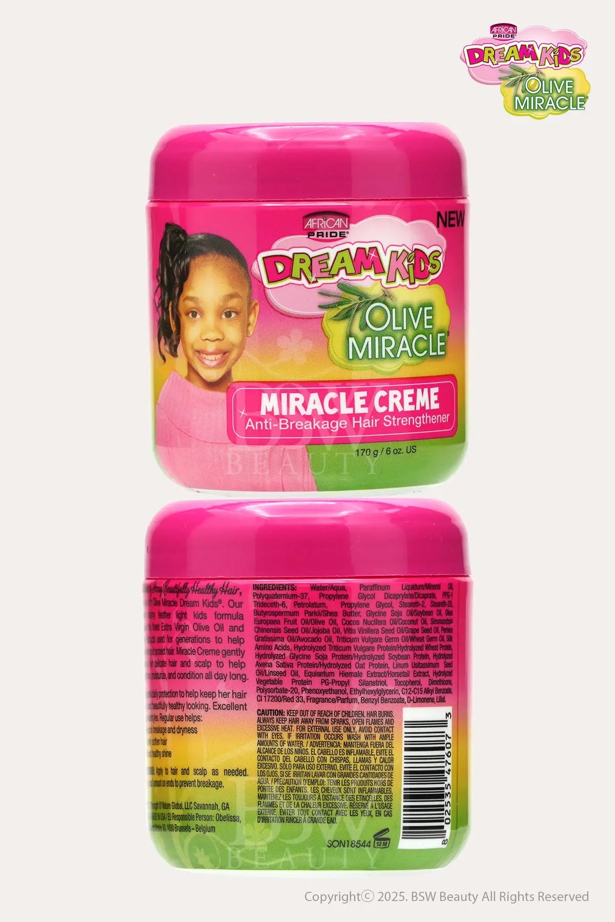 AFRICAN PRIDE DREAM KIDS OLIVE MIRACLE ANTI-BREAKAGE HAIR STRENGTHENER MIRACLE CREME 6oz
