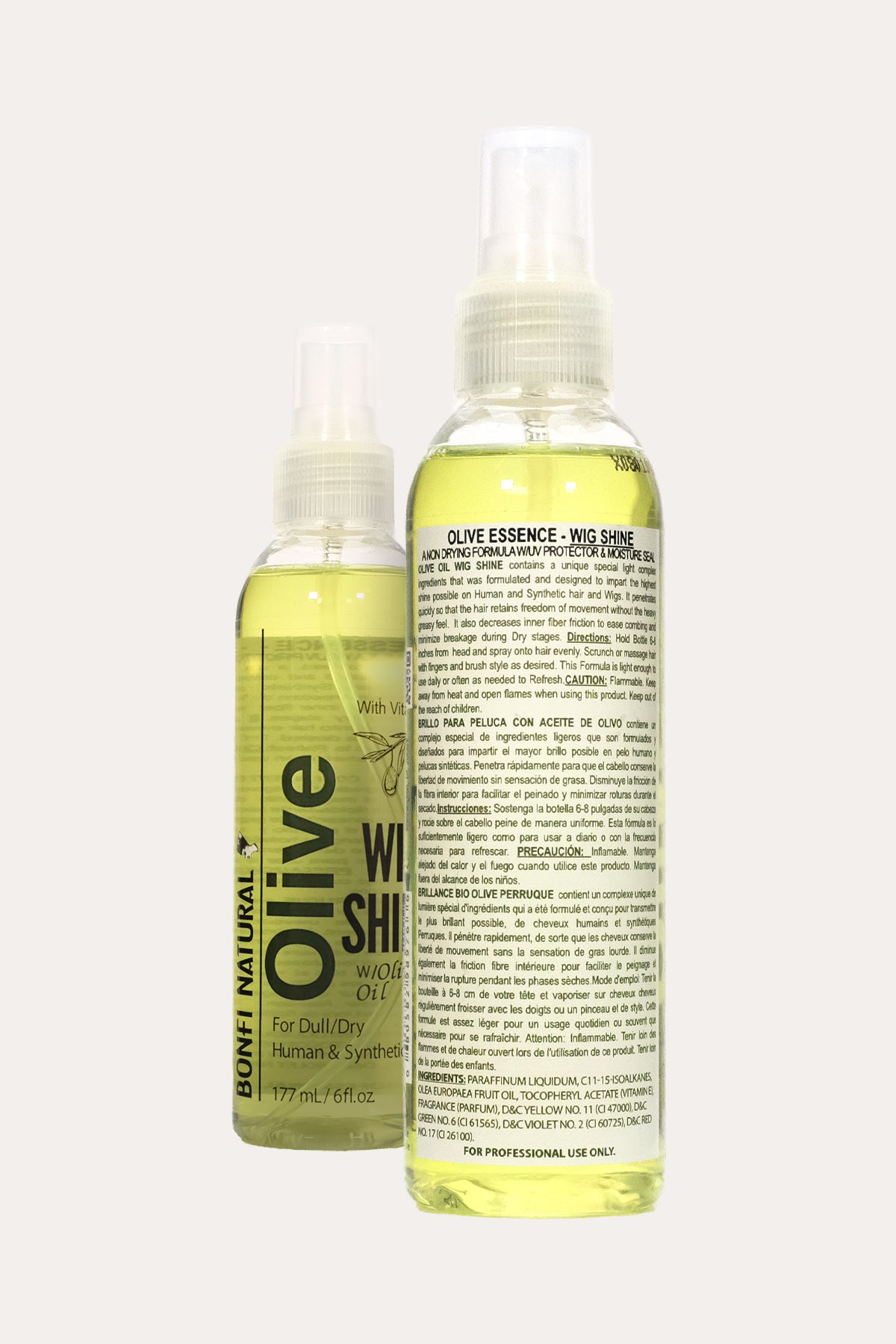 BONFI NATURAL OLIVE WIG SHINE 6oz