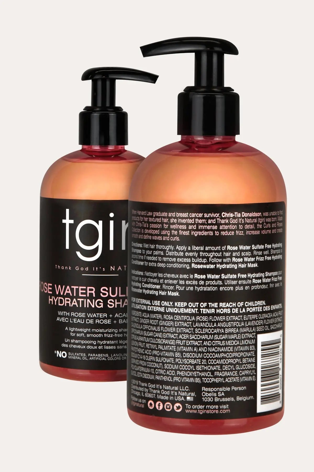 TGIN ROSE WATER FRIZZ FREE HYDRATING CONDITIONER 13oz - BSW BEAUTY CANADA