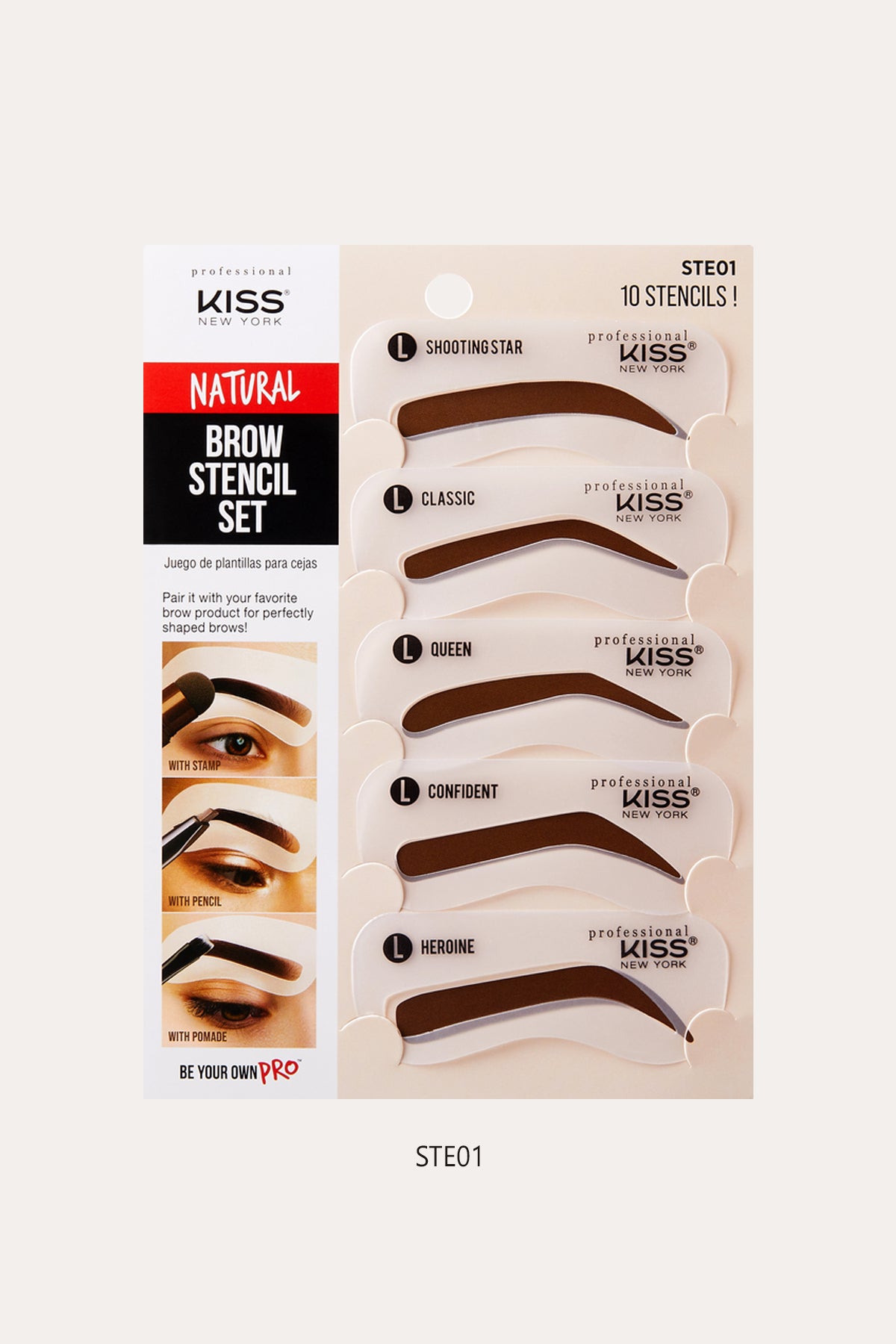 KISS NEW YORK PRO BROW STENCIL SET - BSW BEAUTY CANADA
