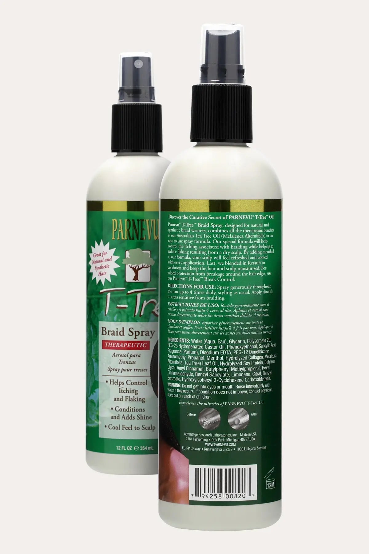PARNEVU T-TREE BRAID SPRAY 12oz - BSW BEAUTY CANADA