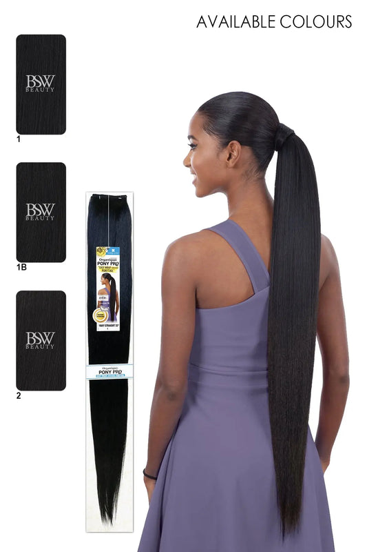 SHAKE N GO ORGANIQUE PONY PRO YAKY STRAIGHT 32" - BSW BEAUTY CANADA