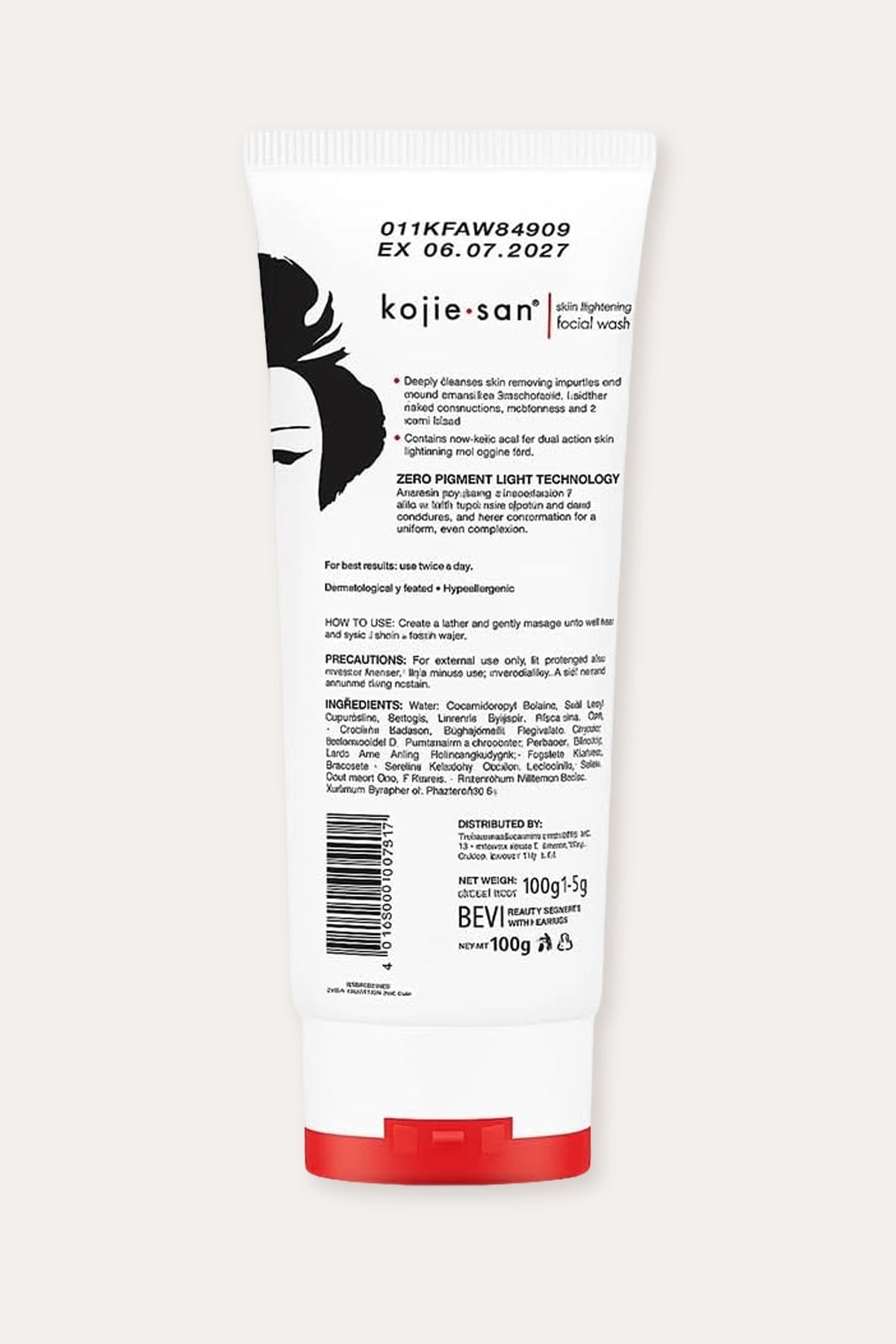 KOJIE SAN SKIN LIGHTENING FACIAL WASH WITH HYDROMOIST 100ml - Kojic Acid