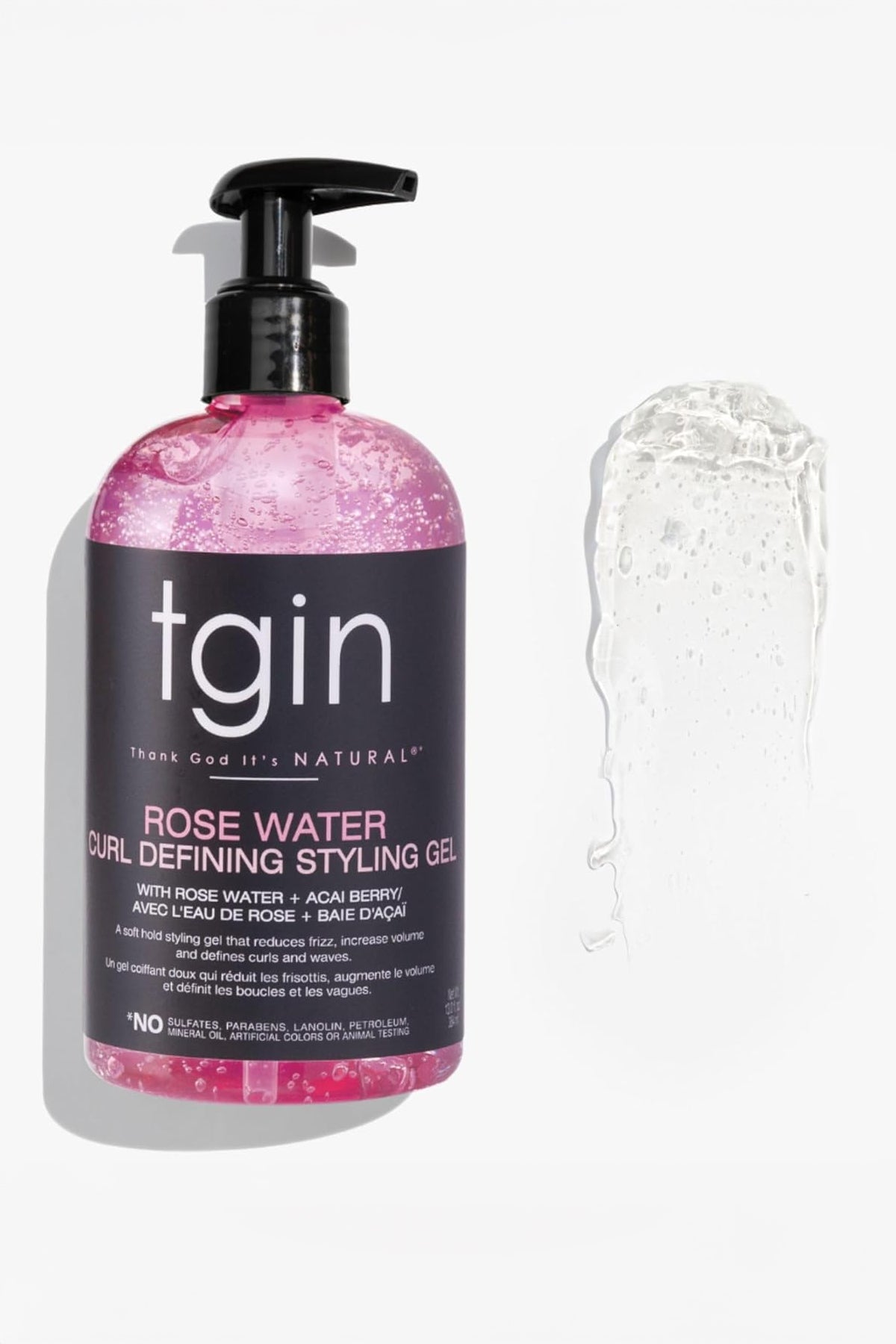 TGIN ROSE WATER CURL DEFINING STYLING GEL 13oz - BSW BEAUTY CANADA