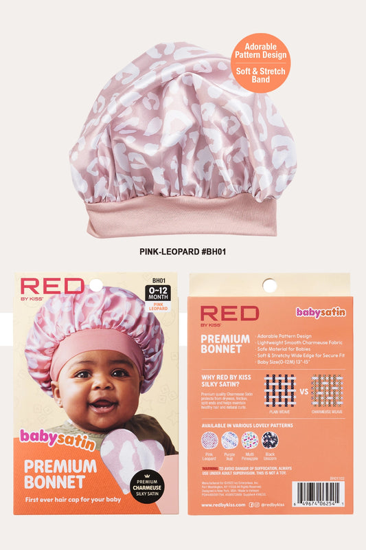 RED BY KISS BABY SATIN HAIR BONNET SLEEP CAP - BSW BEAUTY CANADA