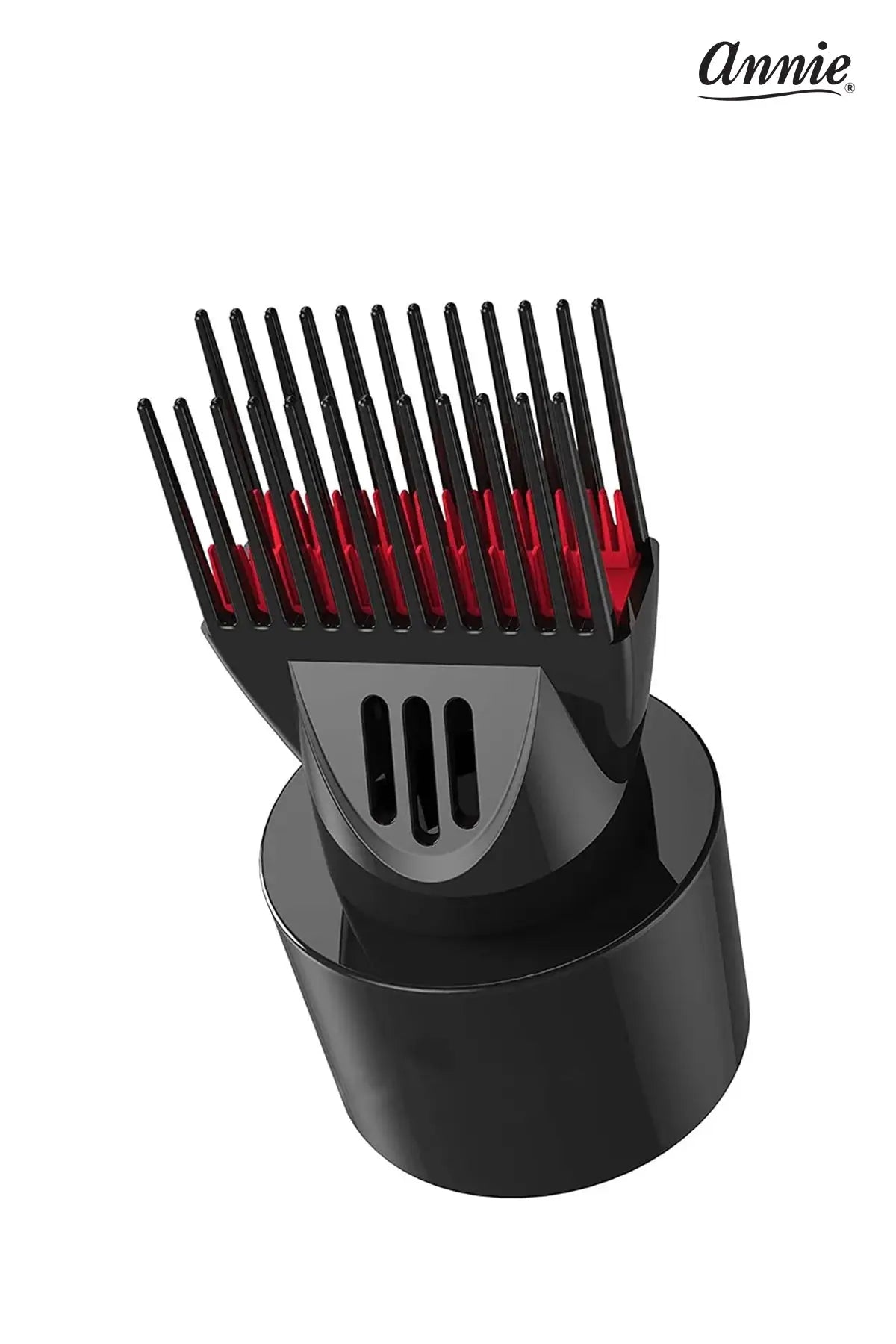 ANNIE UNIVERSAL FIT DETANGLER HAIR DRYER PIK BLACK & RED #2986